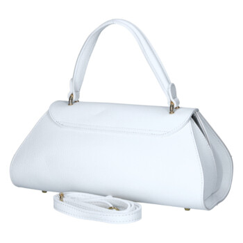 Dámská kožená crossbody kabelka bílá - Delami Vera Pelle Koleta