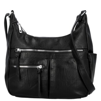 Dámská crossbody kabelka černá - Firenze Kaisa