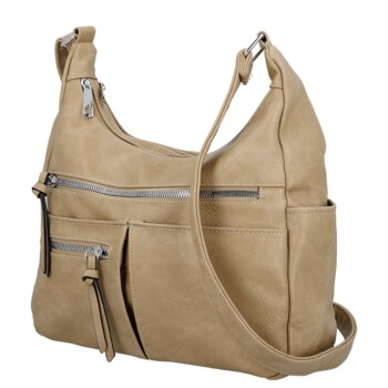 Dámská crossbody kabelka béžová - Firenze Kaisa