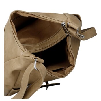 Dámská crossbody kabelka béžová - Firenze Kaisa