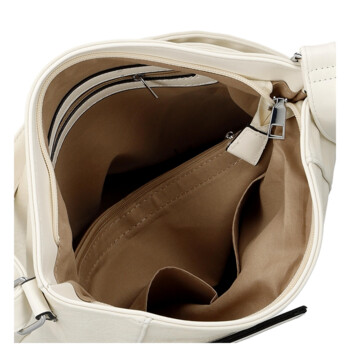Dámská crossbody kabelka krémová - Firenze Kenza