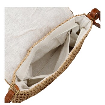 Dámská crossbody kabelka béžová - Firenze Sina