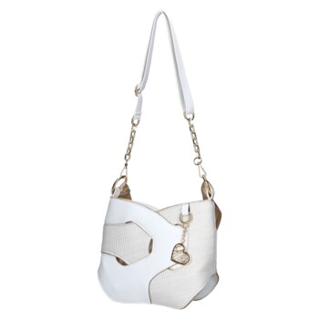 Dámská crossbody kabelka bílá - Laura Biaggi Lorena
