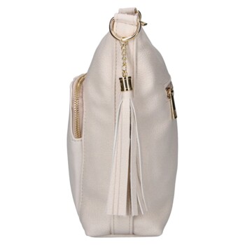 Dámská crossbody kabelka béžová - Laura Biaggi Magia