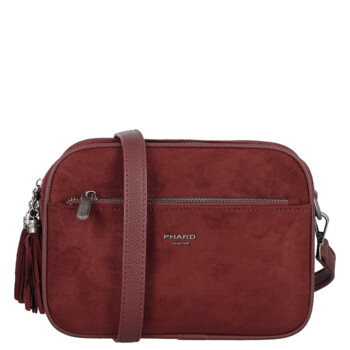 Dámská crossbody kabelka vínová - Phard Lysa