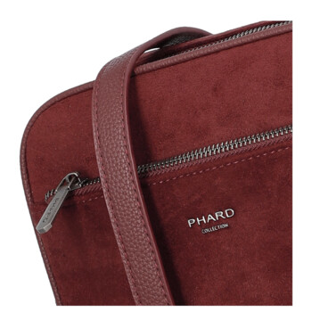 Dámská crossbody kabelka vínová - Phard Lysa
