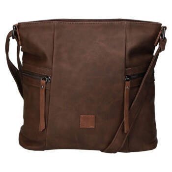 Dámská crossbody kabelka coffee - Firenze Lenah