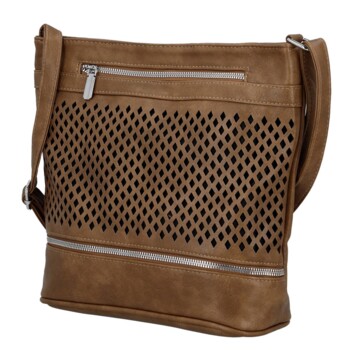 Dámská crossbody kabelka hnědá - Firenze Samia