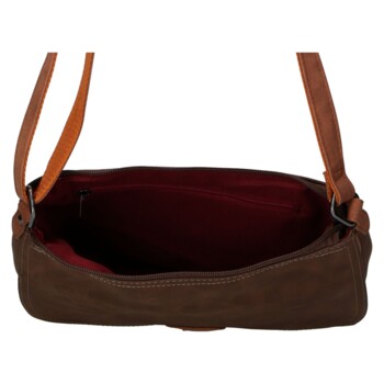 Dámská crossbody kabelka tmavě hnědá - Firenze Marisa