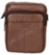 Pánská kožená crossbody taška hnědá - Coveri Fabien