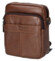Pánská kožená crossbody taška hnědá - Coveri Fabien