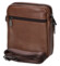 Pánská kožená crossbody taška hnědá - Coveri Fabien