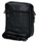 Pánská kožená crossbody taška černá - Coveri Fabien