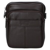 Pánská kožená crossbody taška coffee - Coveri Fabien