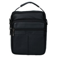 Pánská kožená crossbody taška černá - Coveri Kristof