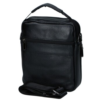 Pánská kožená crossbody taška černá - Coveri Kristof