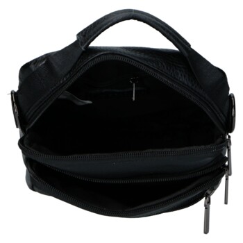 Pánská kožená crossbody taška černá - Coveri Kristof