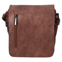 Pánská crossbody taška tmavě hnědá - Coveri Manuil