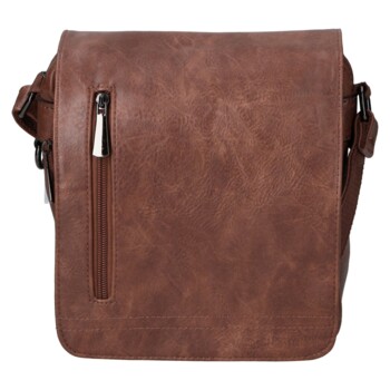 Pánská crossbody taška tmavě hnědá - Coveri Manuil