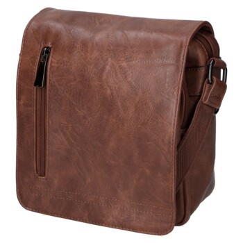 Pánská crossbody taška tmavě hnědá - Coveri Manuil