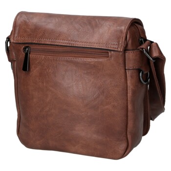 Pánská crossbody taška tmavě hnědá - Coveri Manuil
