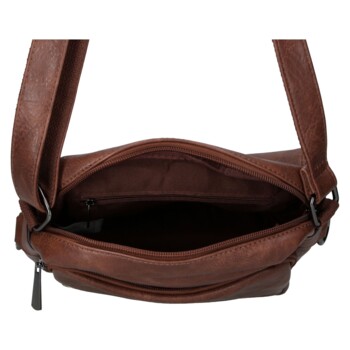 Pánská crossbody taška tmavě hnědá - Coveri Manuil