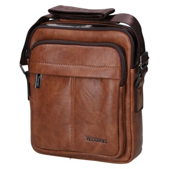 Pánská crossbody taška hnědá - Coveri Kyril