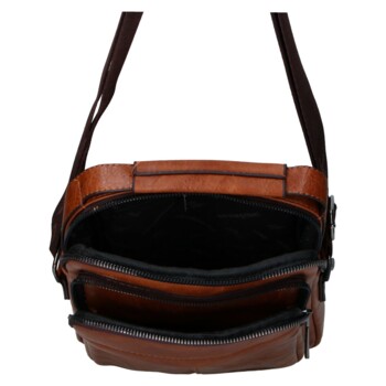 Pánská crossbody taška hnědá - Coveri Kyril