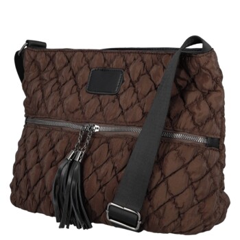 Dámská crossbody kabelka coffee - Firenze Nellisa