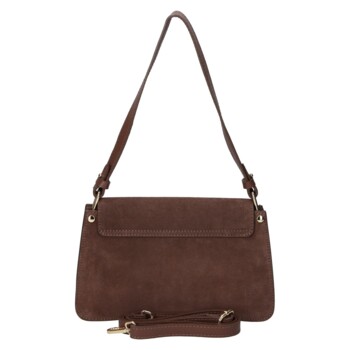 Dámská kožená kabelka přes rameno hnědá - Delami Vera Pelle Harika