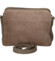 Dámská kožená crossbody kabelka taupe - Delami Vera Pelle Editka