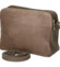 Dámská kožená crossbody kabelka taupe - Delami Vera Pelle Editka