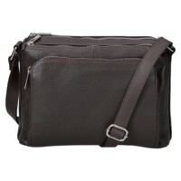 Dámská kožená crossbody kabelka coffee - Delami Vera Pelle Bandit