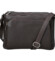 Dámská kožená crossbody kabelka coffee - Delami Vera Pelle Bandit