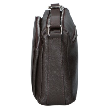 Dámská kožená crossbody kabelka coffee - Delami Vera Pelle Bandit