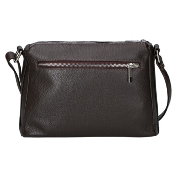 Dámská kožená crossbody kabelka coffee - Delami Vera Pelle Bandit