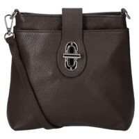 Dámská kožená crossbody kabelka tmavě hnědá - Delami Vera Pelle Rikkita