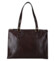 Dámská kožená kabelka přes rameno tmavě hnědá - Katana Frankye