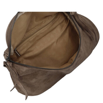 Dámská ledvinka šedohnědá - Paolo Bags Daisy