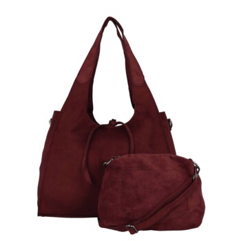 Dámský set kabelek vínový - Paolo bags Rissta