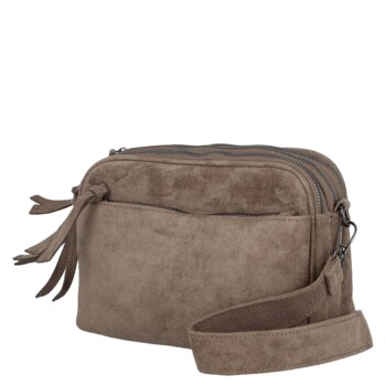 Dámská crossbody kabelka šedobéžová - Paolo bags Dalila