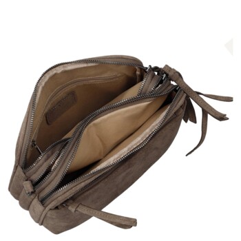 Dámská crossbody kabelka šedobéžová - Paolo bags Dalila