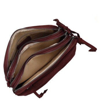 Dámská crossbody kabelka vínová - Paolo bags Dalila