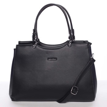 Střední elegantní dámská kabelka do ruky černá - Silvia Rosa Nevah