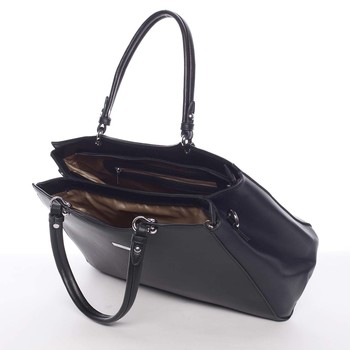 Střední elegantní dámská kabelka do ruky černá - Silvia Rosa Nevah