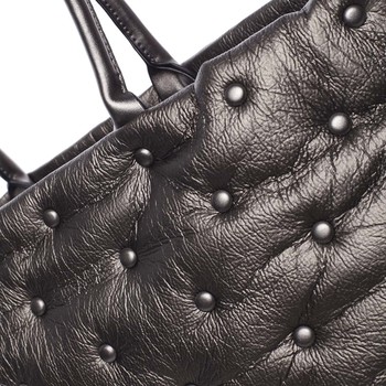 Výstřední tmavě stříbrná dámská kabelka přes rameno - MARIA C Soffa