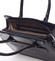 Elegantní pevná dámská kabelka do ruky černá - Silvia Rosa Takeon