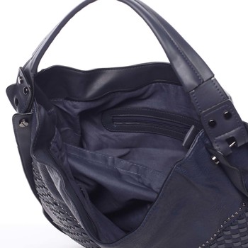 Dámská originální zaoblená kabelka přes rameno tmavě modrá - MARIA C Vanessa
