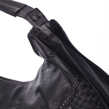 Dámská originální zaoblená kabelka přes rameno černá - MARIA C Vanessa