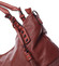 Velká módní měkká červená kabelka přes rameno - MARIA C Titania